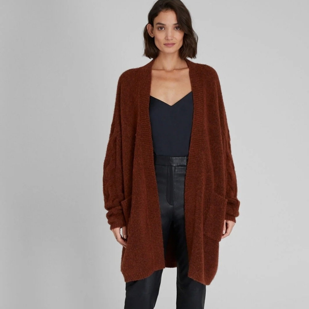 Club Monaco Oversized Cable Cardigan